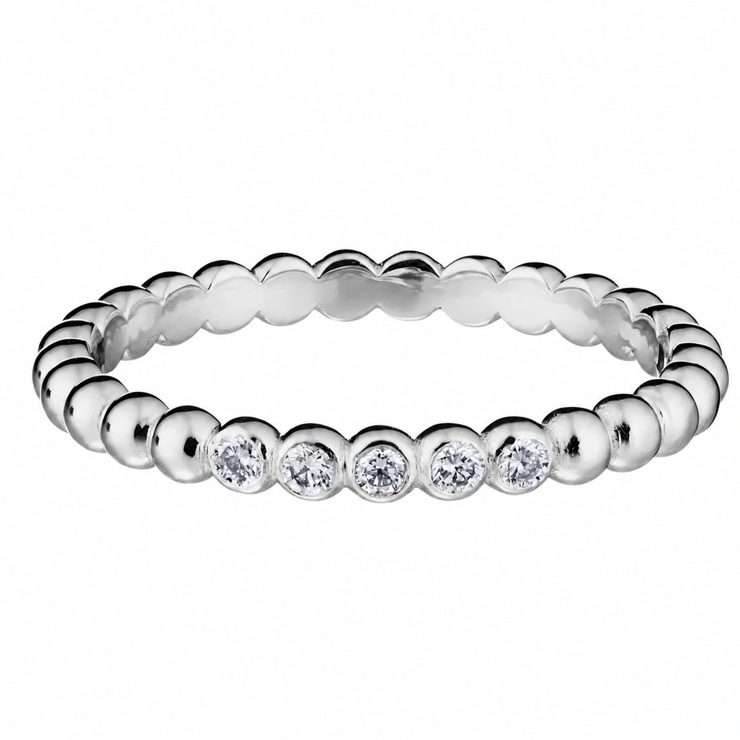 Lumoava Ikuisuus timanttisormus 0,10 ct 14K valkokulta
