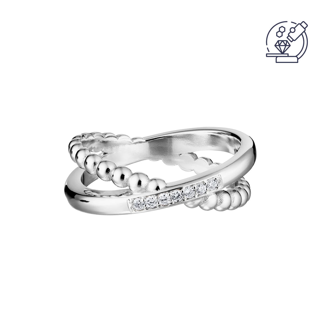 Lumoava Ikuisuus laboratoriotimanttisormus 0,07 ct 14k valkokulta – L82264619000