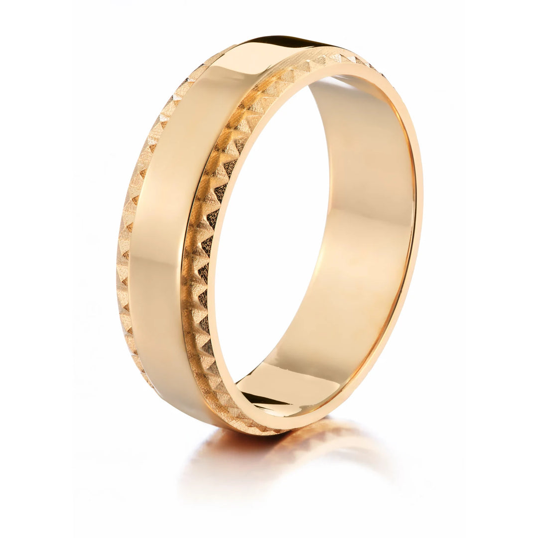 Lumoava Ilmari kihlasormus 7 mm 14K keltakulta