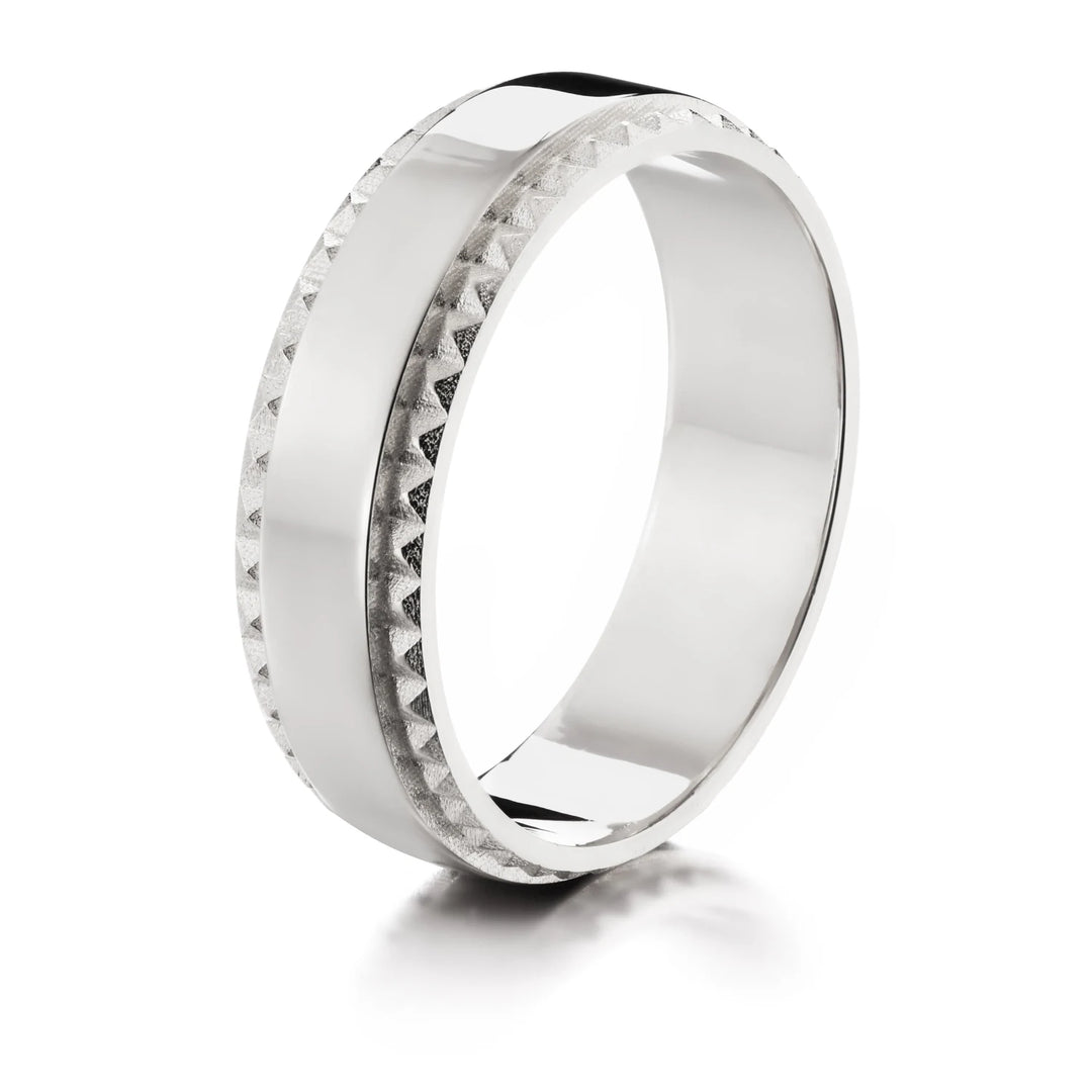 Lumoava Ilmari kihlasormus 7 mm 14K valkokulta