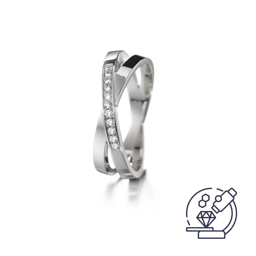 Lumoava Kaksin laboratoriotimanttisormus 0,11 ct 14k valkokulta – 826190000