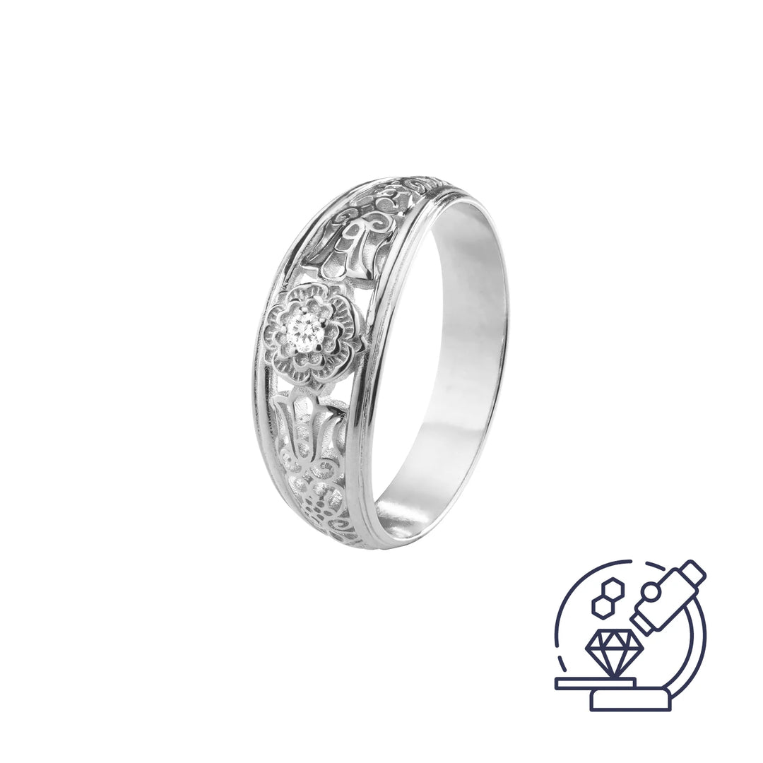 Lumoava Metsäkukkia laboratoriotimanttisormus 0,03 ct 14k valkokulta – L82220290000