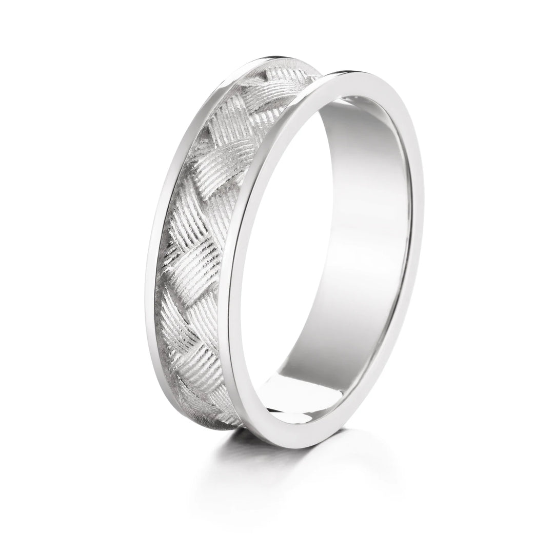 Lumoava Oiva kihlasormus 6,4 mm 14K valkokulta