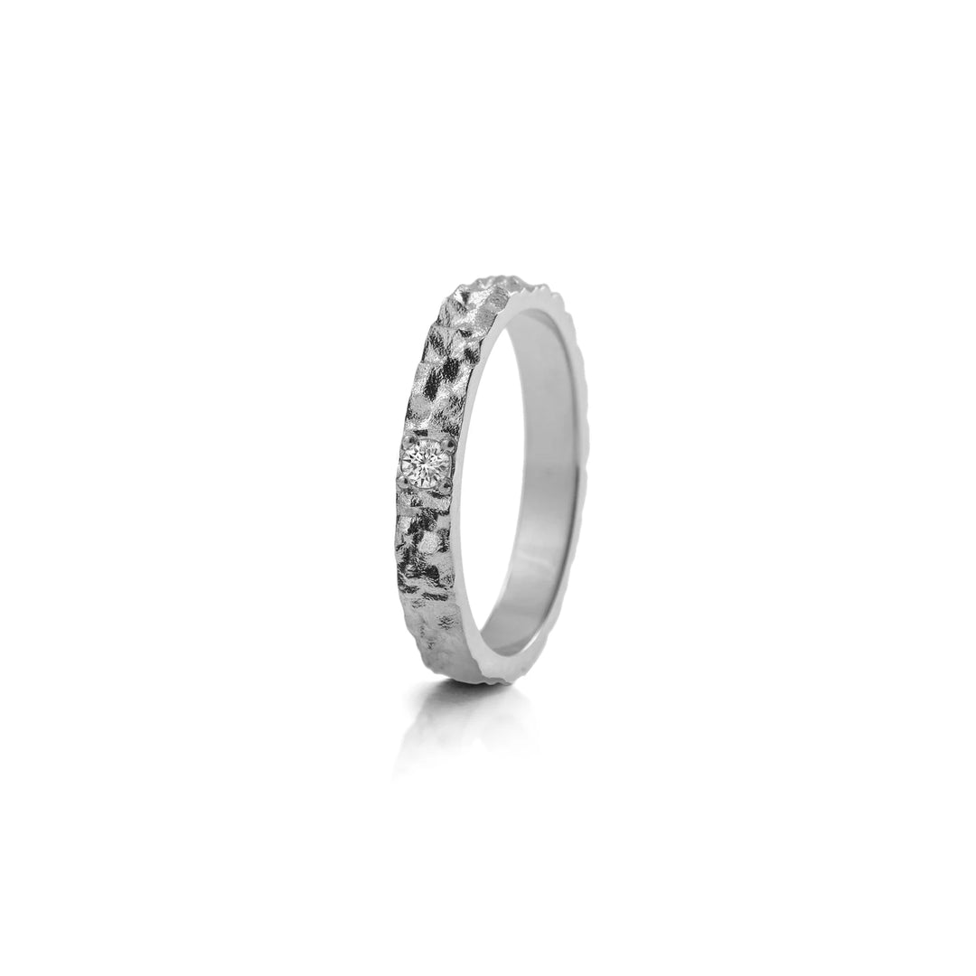 Lumoava Polku timanttisormus 0,05 ct 14K valkokulta
