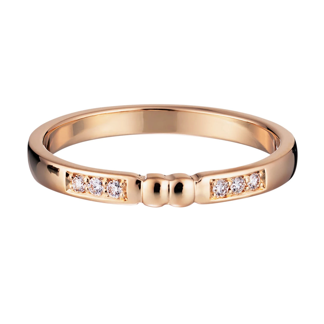 Lumoava Sinä & minä timanttisormus 0,06 ct 14K keltakulta