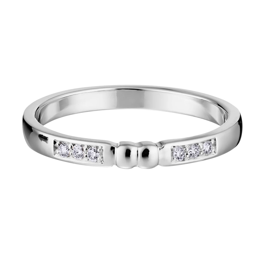 Lumoava Sinä & minä timanttisormus 0,06 ct 14K valkokulta