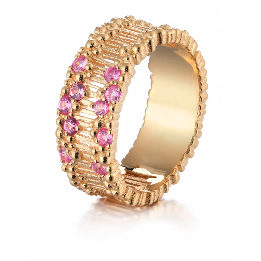 Lumoava Tiara safiirisormus 14K keltakulta