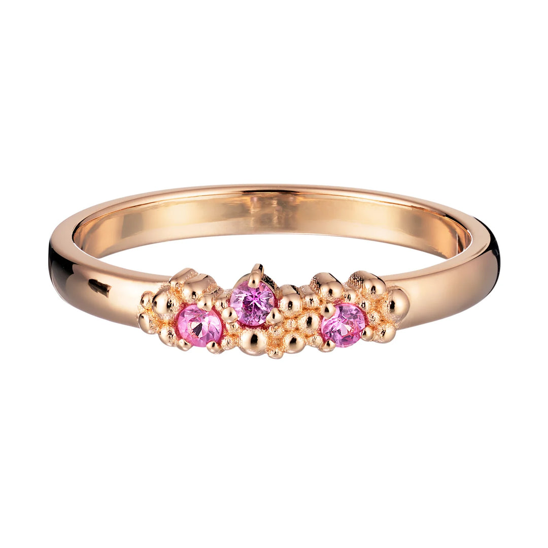 Lumoava Tiara safiirisormus 14K keltakulta