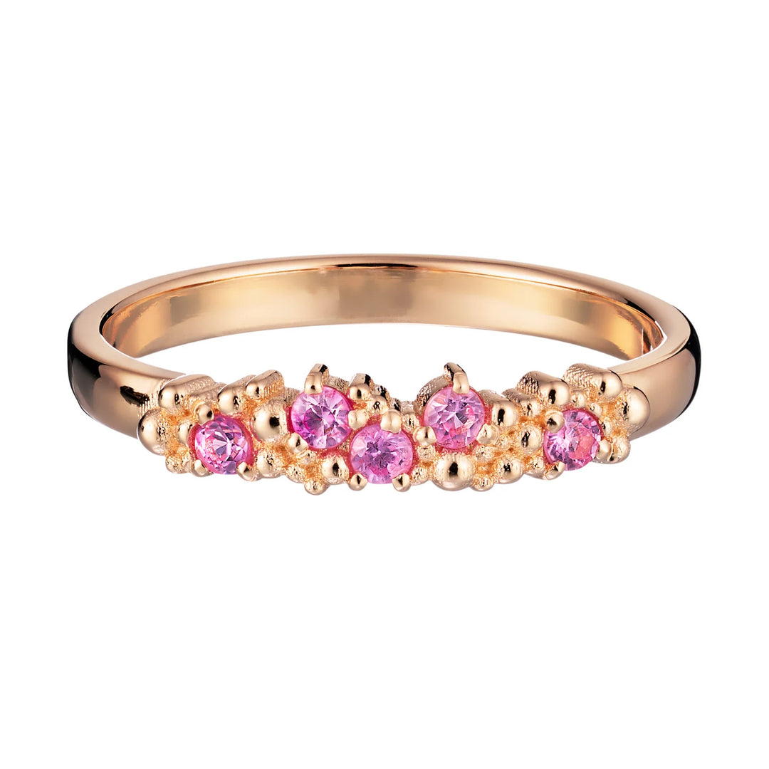 Lumoava Tiara safiirisormus 14K keltakulta