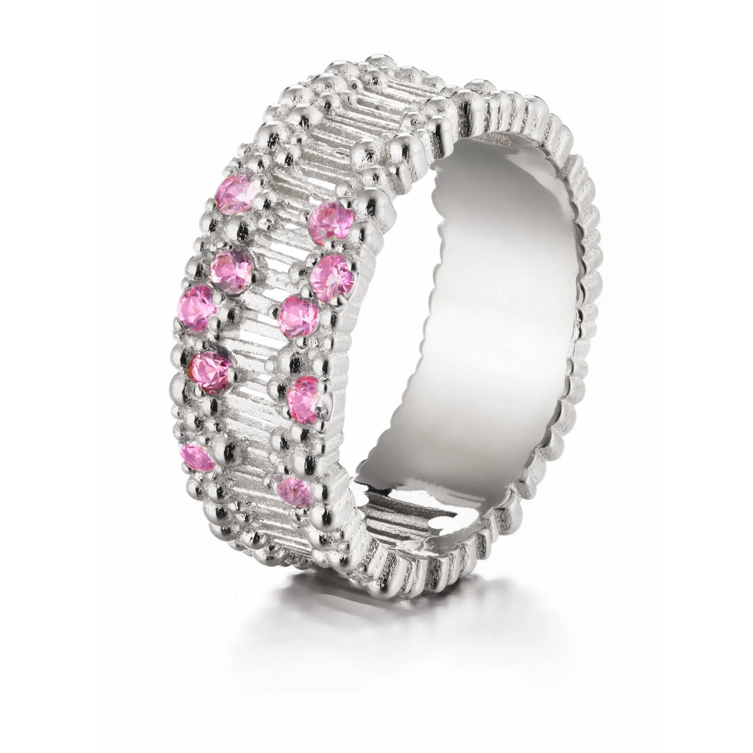 Lumoava Tiara safiirisormus 14K valkokulta