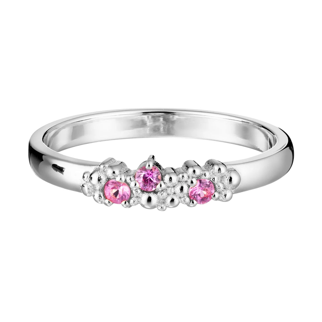 Lumoava Tiara safiirisormus 14K valkokulta