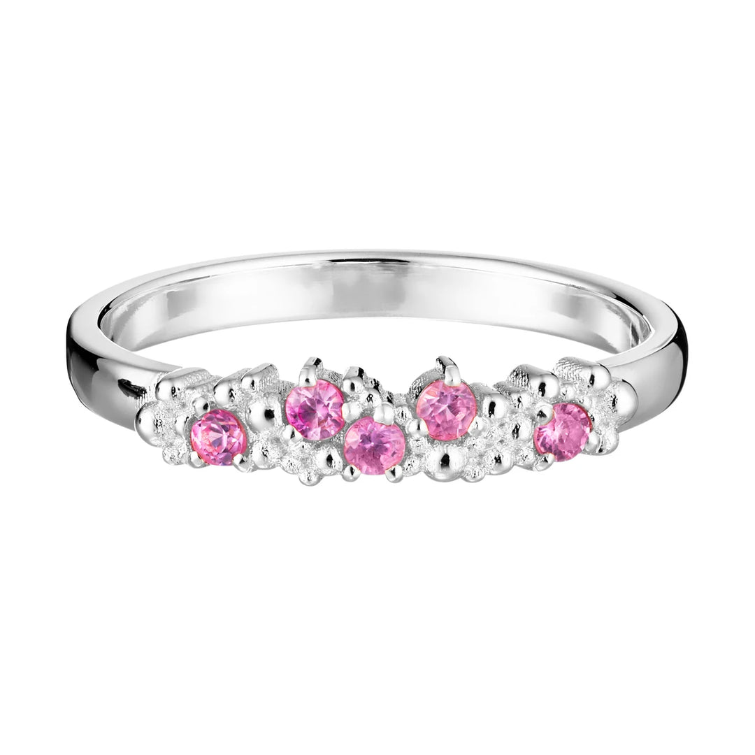 Lumoava Tiara safiirisormus 14K valkokulta