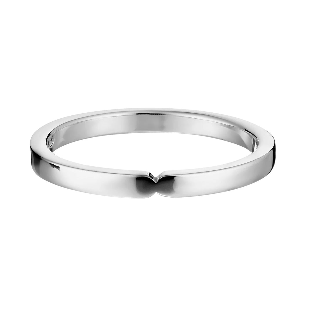 Lumoava Yhdessä kihlasormus 2 mm 14K valkokulta