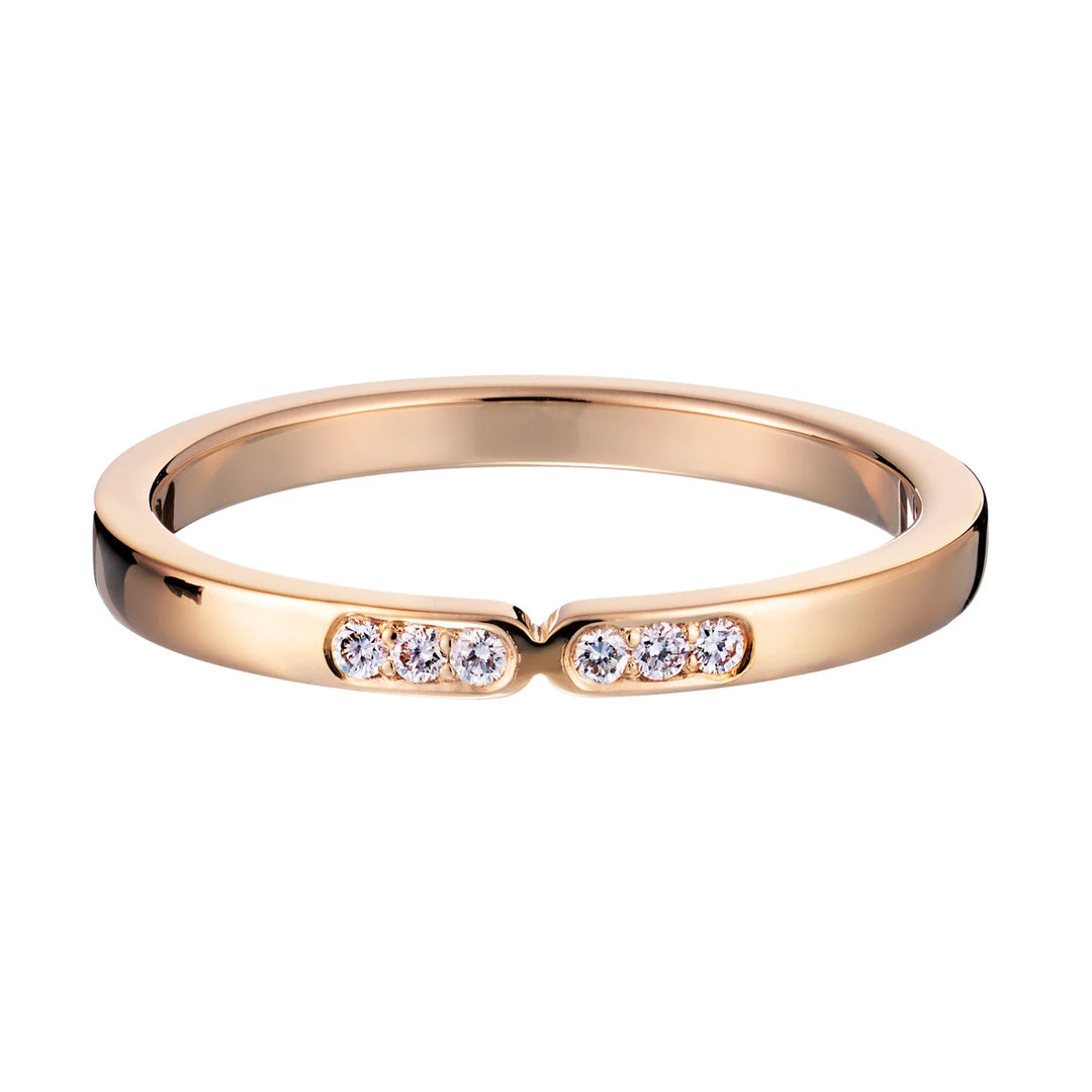 Lumoava Yhdessä timanttisormus 0,06 ct 14K keltakulta