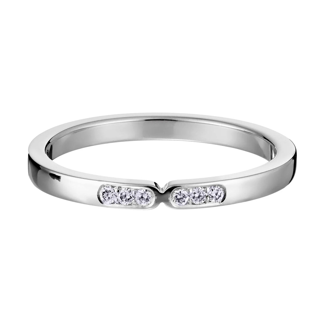 Lumoava Yhdessä timanttisormus 0,06 ct 14K valkokulta