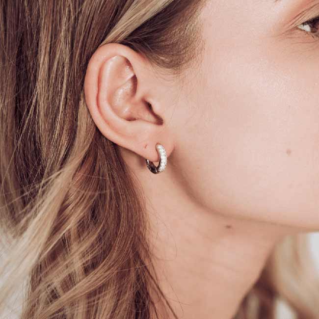 Marmara Sterling hopeiset korvarenkaat KR016N