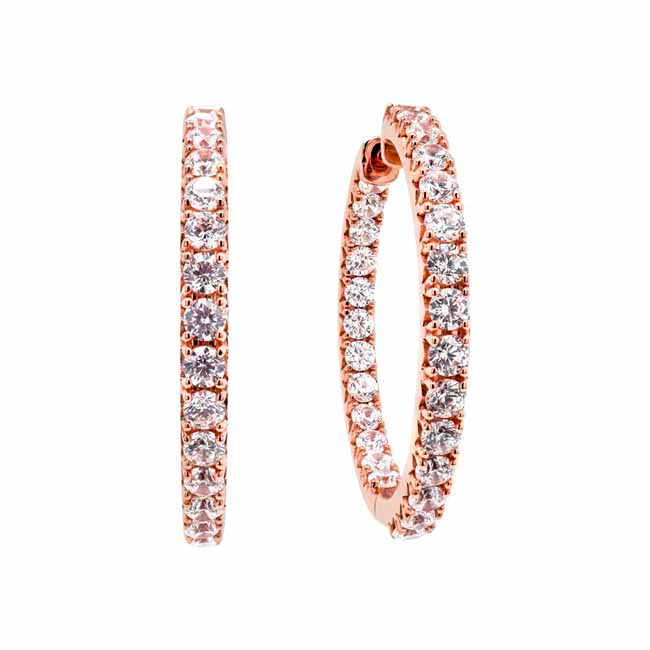 Marmara Sterling Infinity ruusukullatut korvarenkaat KR759G