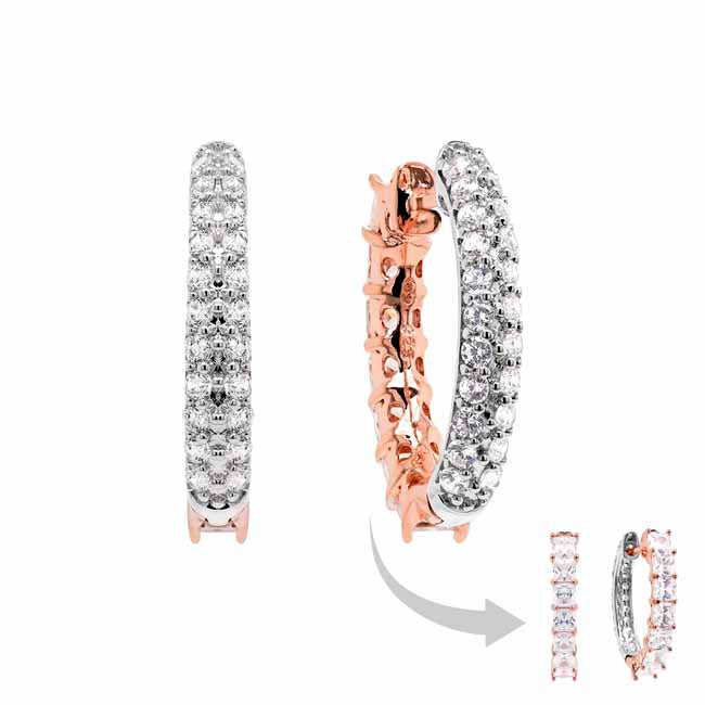 Marmara Sterling ruusukullatut hopeakorvakorut