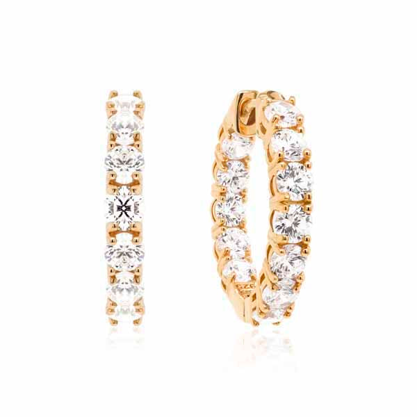 Marmara Sterling kullatut korvarenkaat zirkoneilla KR774YG