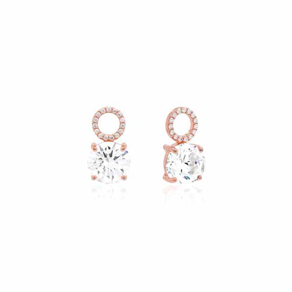 Marmara Sterling ruusukullatut korvakoruhelat kristalleilla KR791CRG