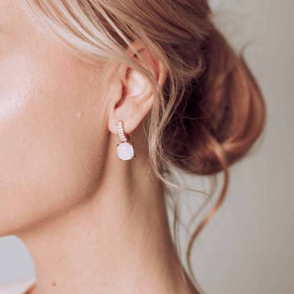 Marmara Sterling ruusukullatut korvarenkaat KR726PWROG