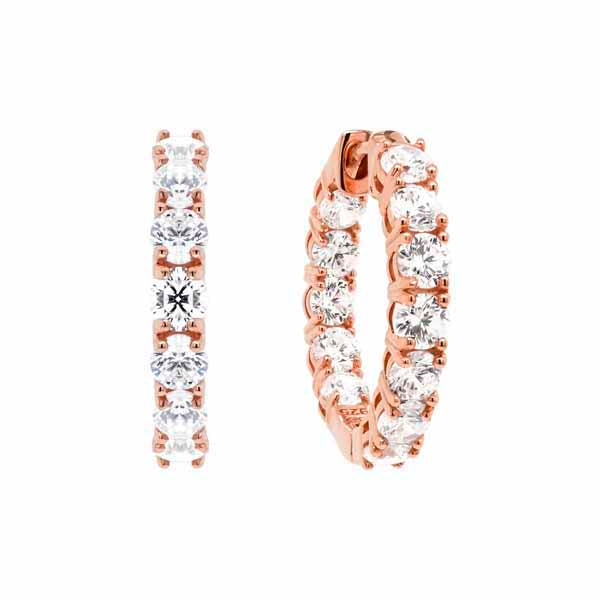 Marmara Sterling ruusukullatut korvarenkaat KR774G