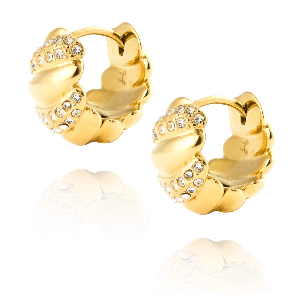 Mockberg Noela Medium Hoops kullatut korvarenkaat MB1923 – tuotekuva 2