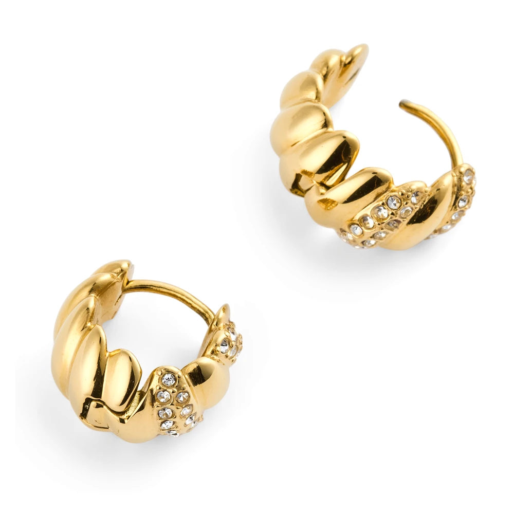 Mockberg Noela Medium Hoops kullatut korvarenkaat MB1923 – tuotekuva 3