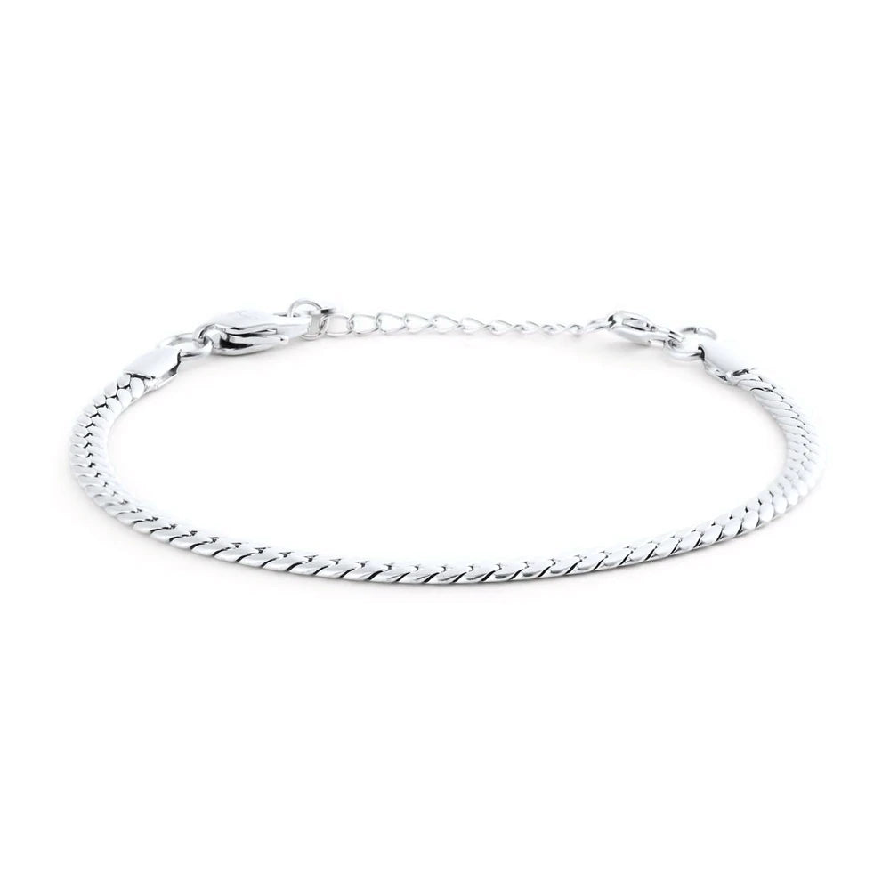 Mockberg Serpentine Chain hopeanvärinen rannekoru – tuotekuva 1