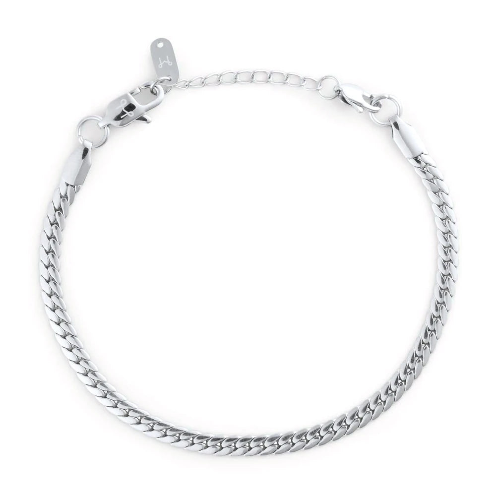 Mockberg Serpentine Chain hopeanvärinen rannekoru – tuotekuva 2