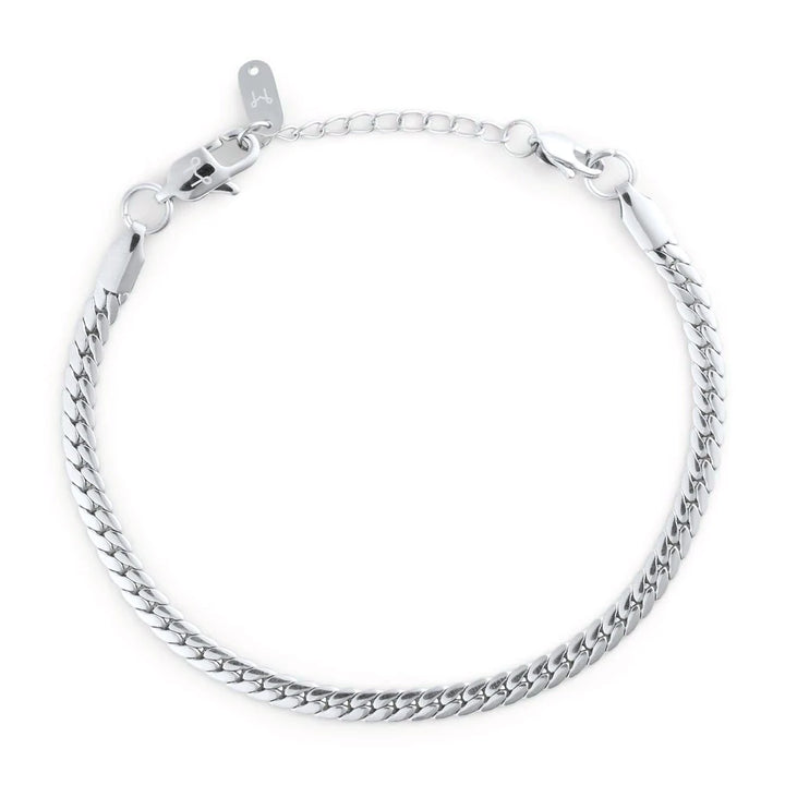 Mockberg Serpentine Chain hopeanvärinen rannekoru – tuotekuva 2