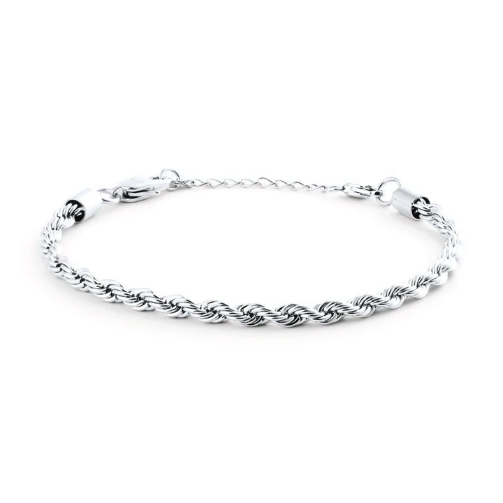 Mockberg Bold Rope Chain hopeanvärinen rannekoru – tuotekuva 1