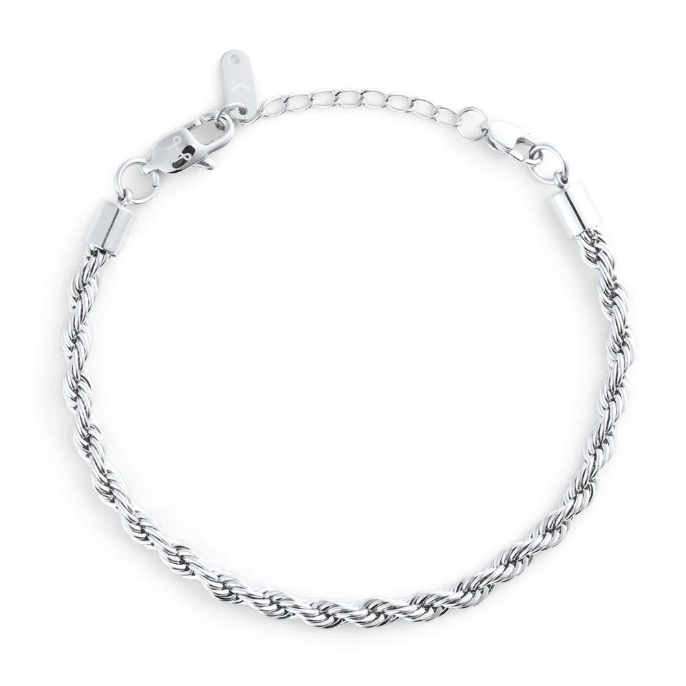 Mockberg Bold Rope Chain hopeanvärinen rannekoru – tuotekuva 2