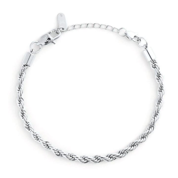 Mockberg Bold Rope Chain hopeanvärinen rannekoru – tuotekuva 2