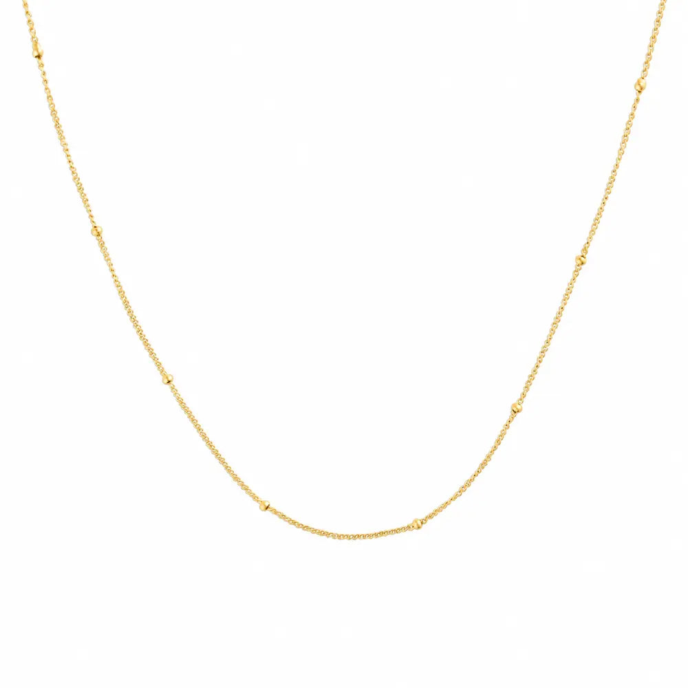 Mockberg Beaded Chain -kaulakoru, kullattu