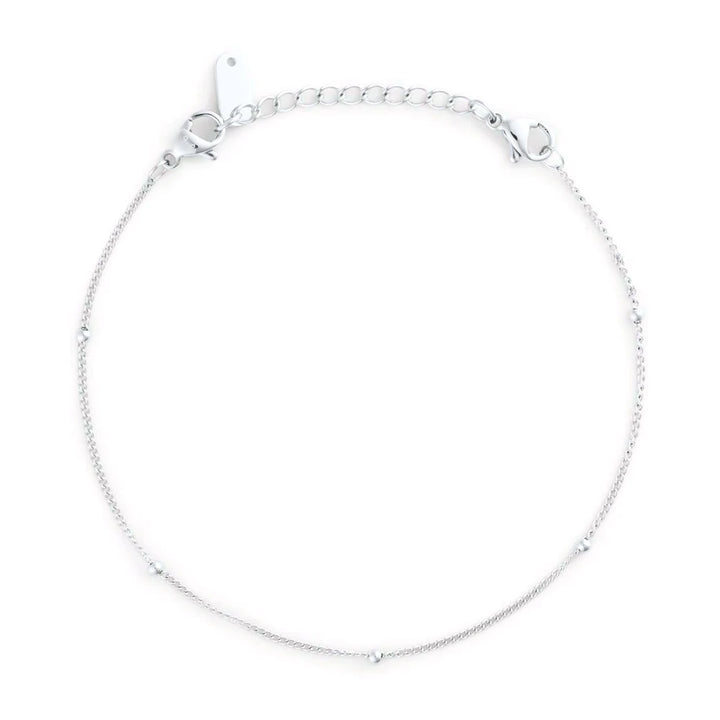 Mockberg Beaded Chain hopeanvärinen rannekoru – tuotekuva 1