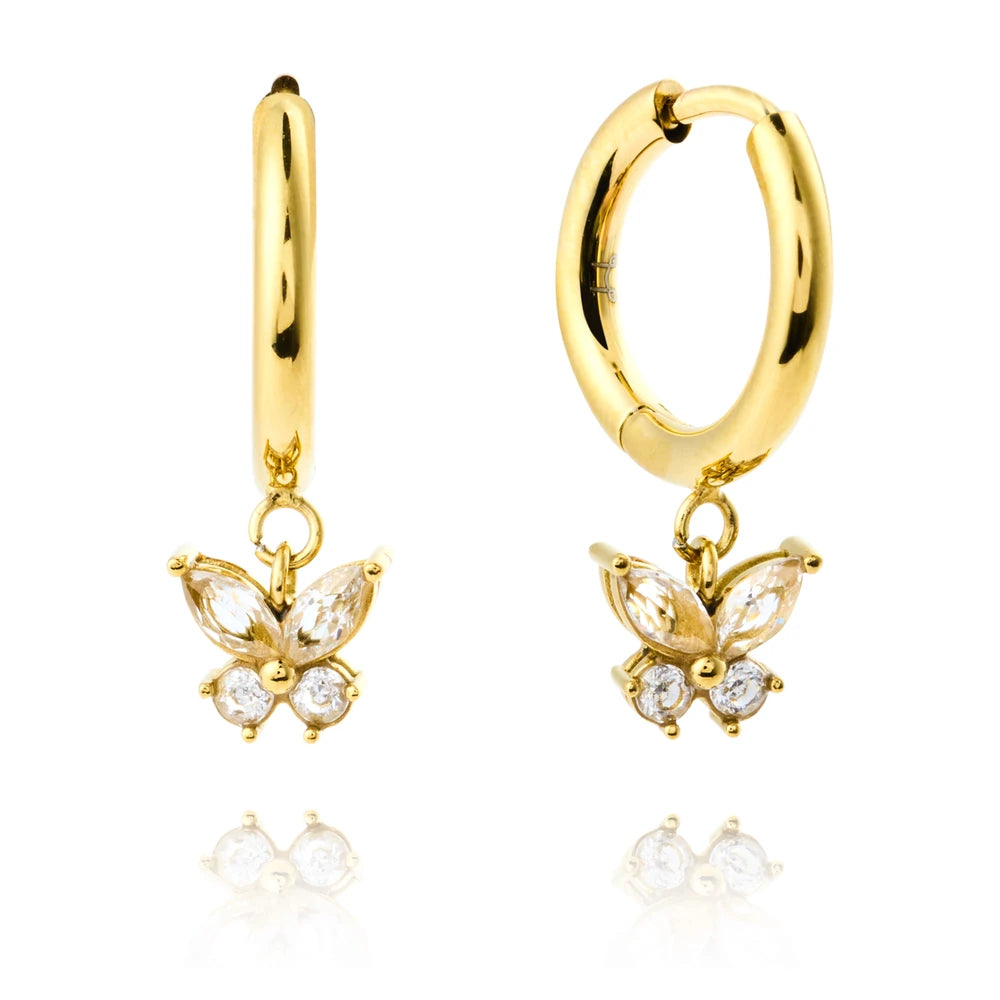 Mockberg Butterfly Hoops kullatut korvarenkaat MB2084 – tuotekuva 1