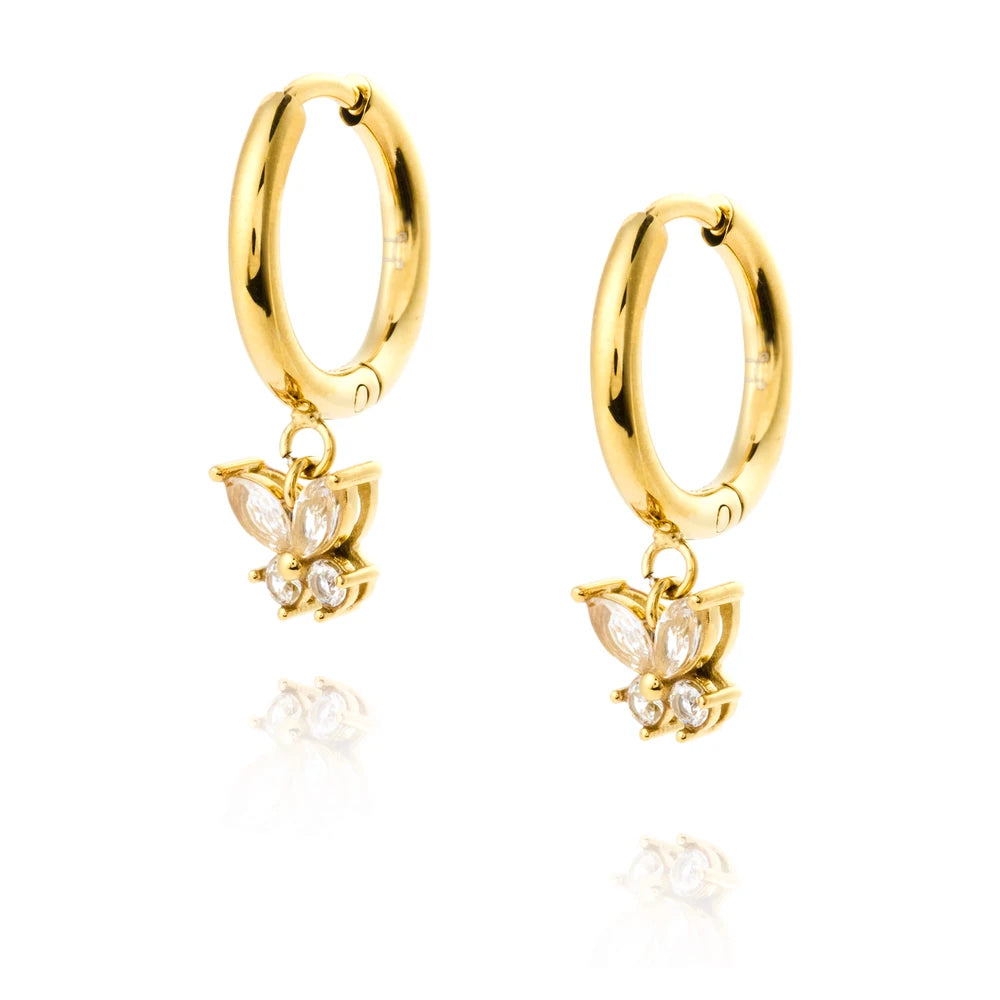 Mockberg Butterfly Hoops kullatut korvarenkaat MB2084 – tuotekuva 2