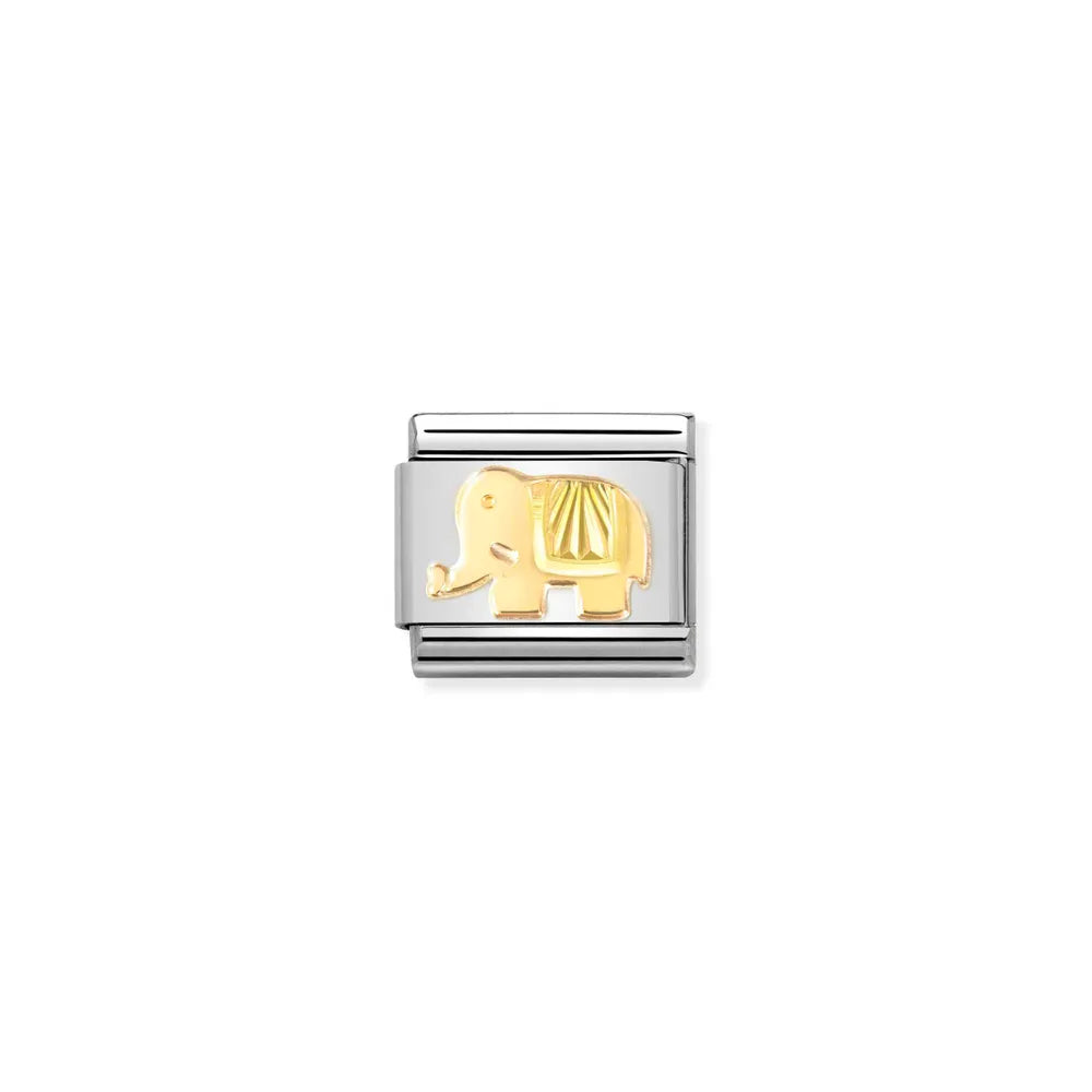 Nomination-pala Classic Gold Elefantti, Kaiverrettu kuvio 030149/50