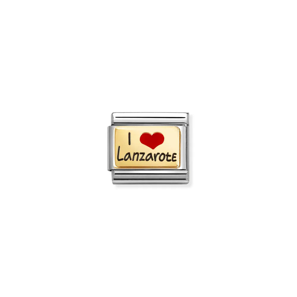 Nomination-pala Classic Gold I LOVE LANZAROTE 030231/61