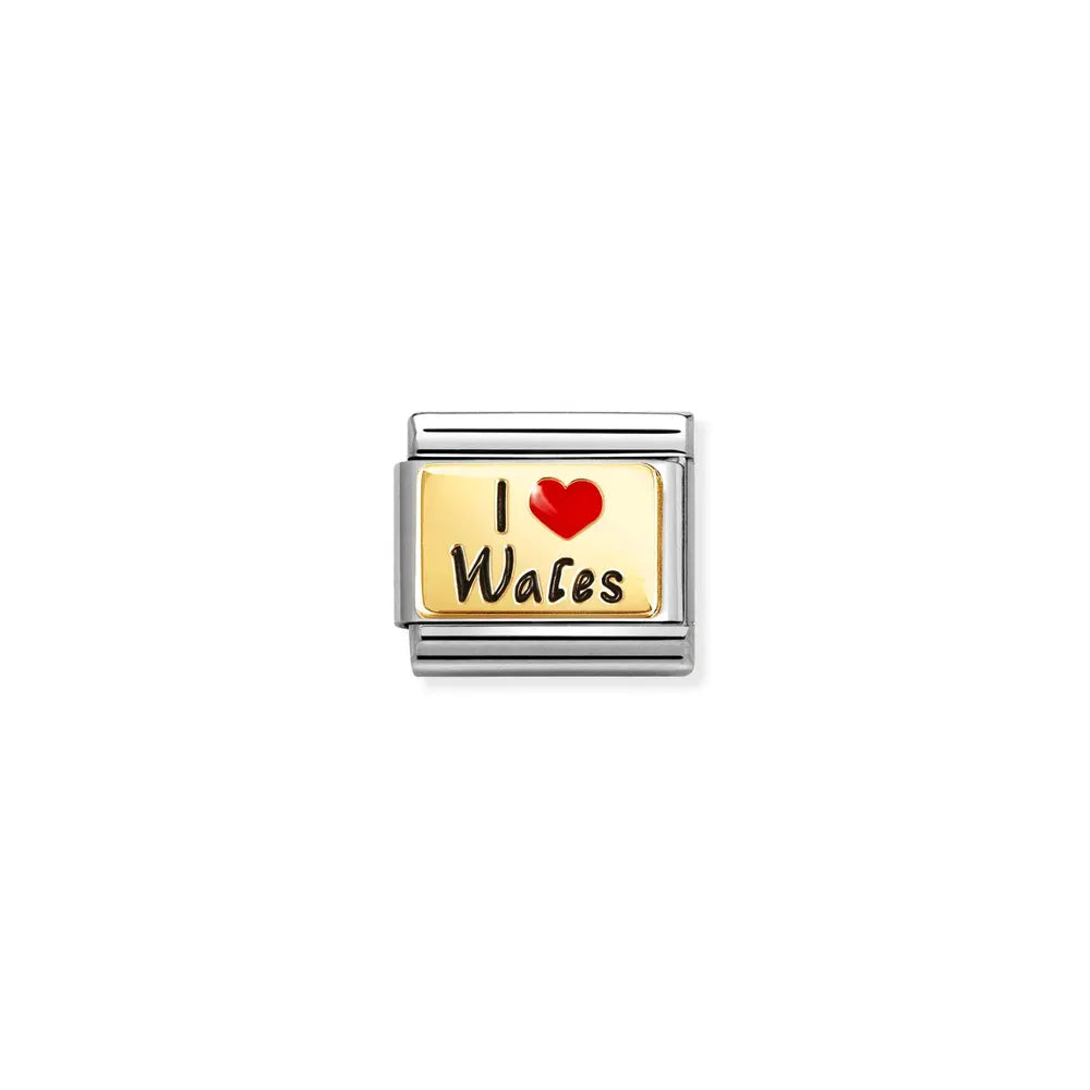 Nomination-pala Classic Gold I LOVE WALES 030231/78