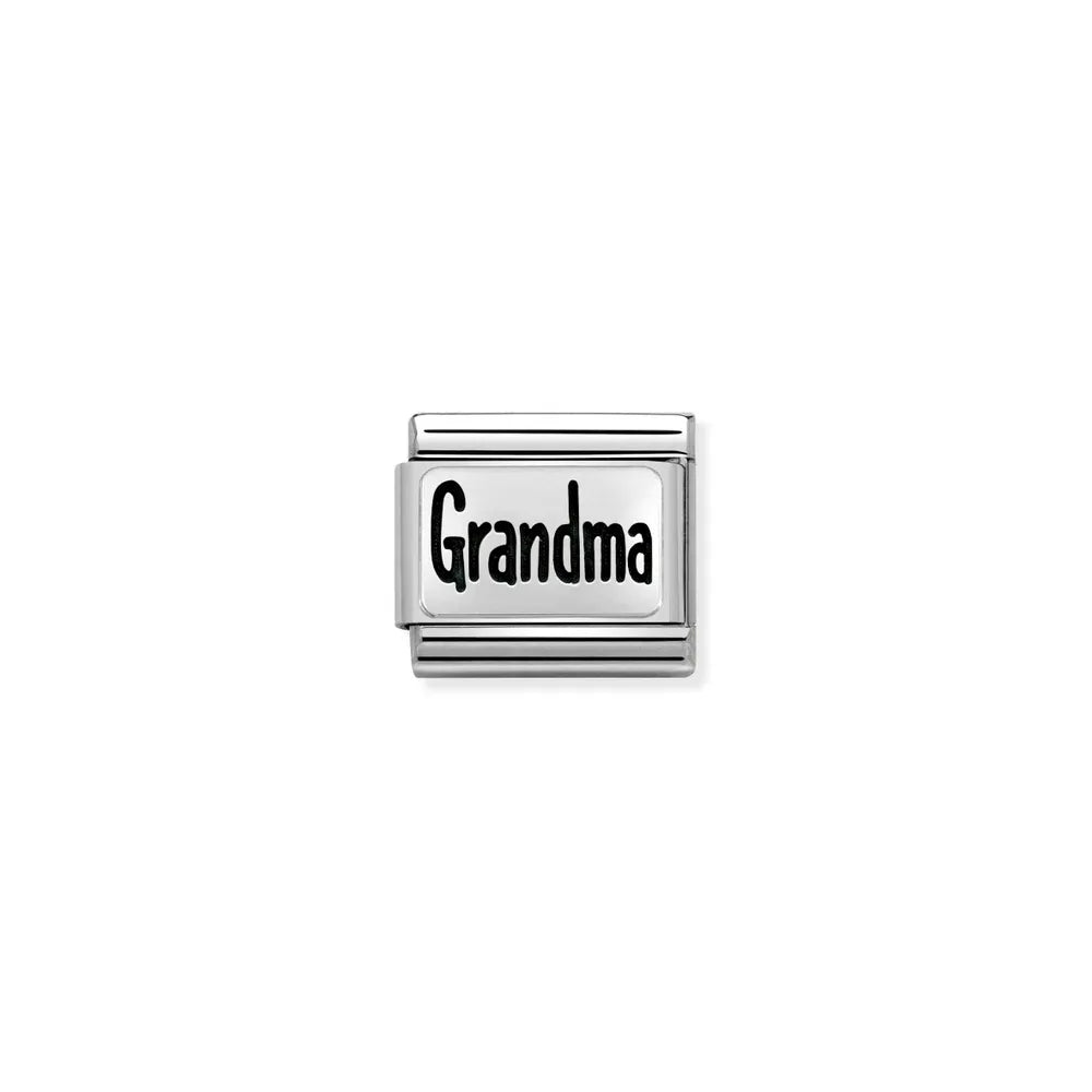 Nomination-pala Classic Silvershine GRANDMA Musta Teksti 330102/44