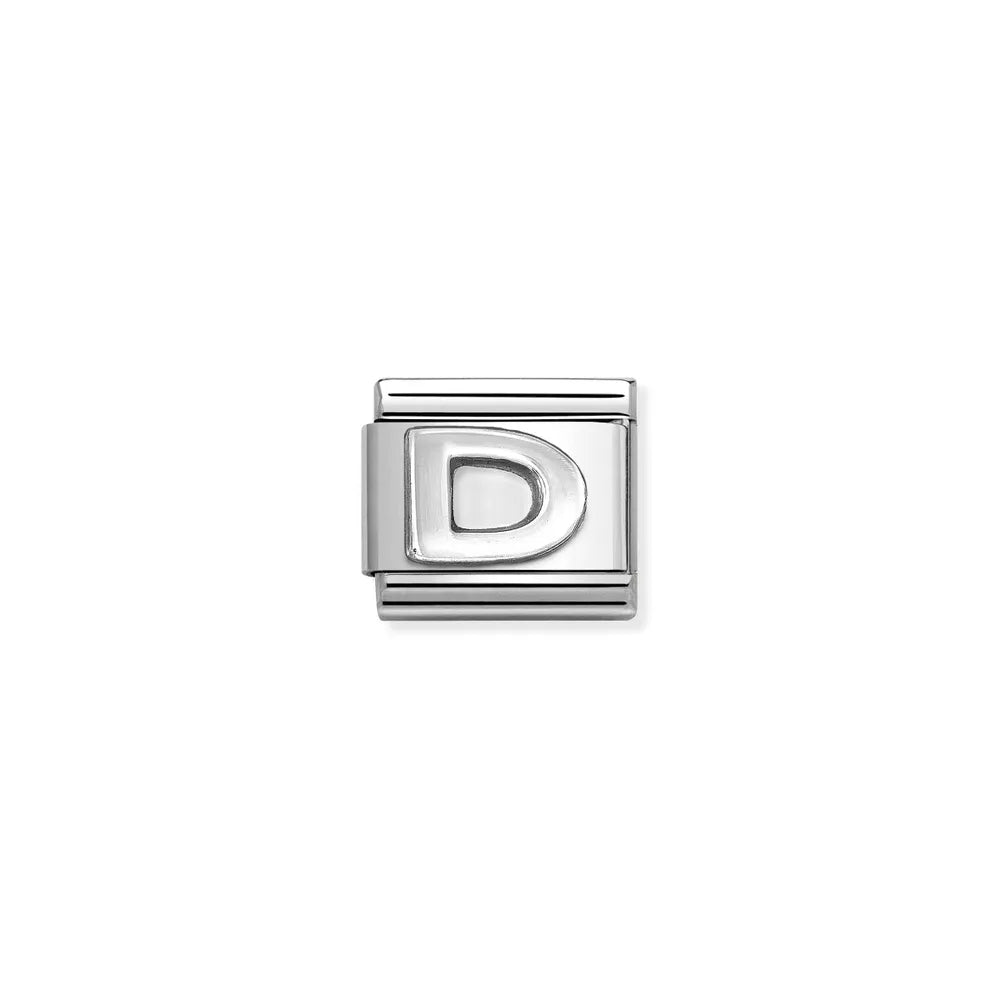 Nomination-pala Classic Silvershine Kirjain D 330113/04