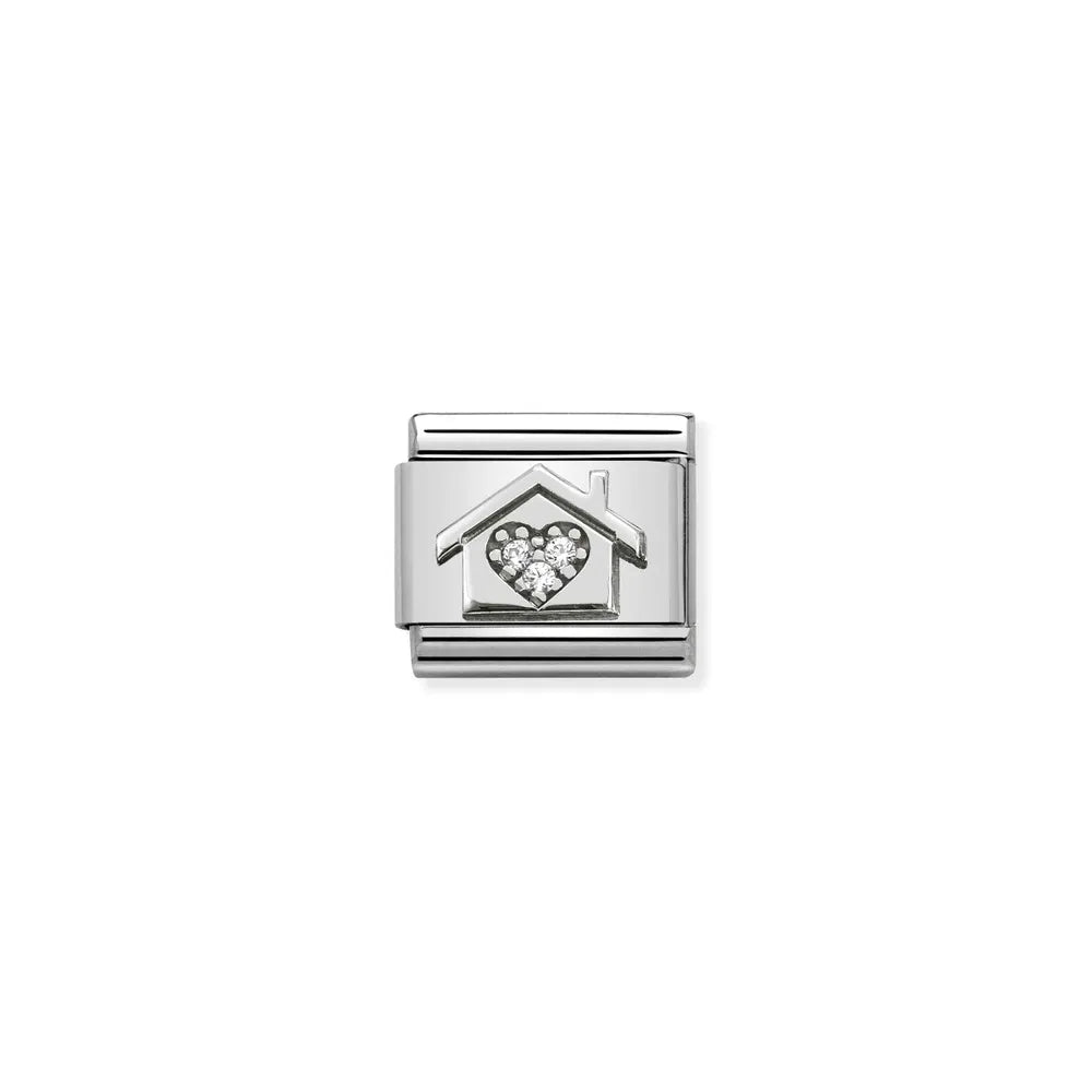 Nomination-pala Classic Silvershine Talo Zirkonia Sydän 330311/11
