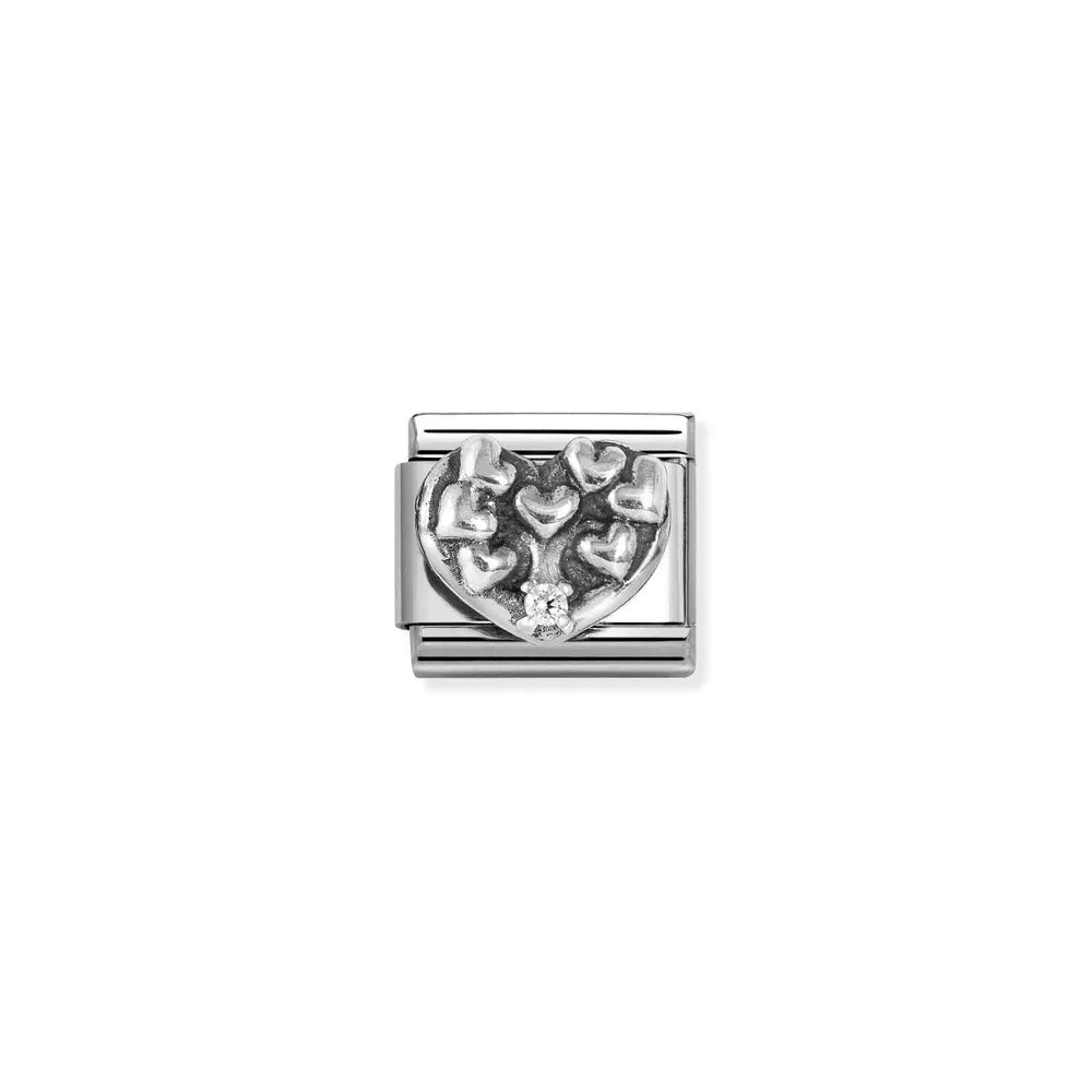 Nomination-pala Classic Silvershine Sydän Elämänpuu, Zirkonia 330311/20