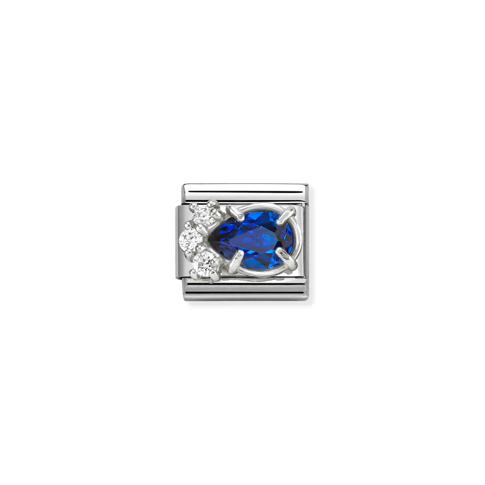 Nomination-pala Classic Silvershine Sininen-Valkoinen Pisara 330329/06