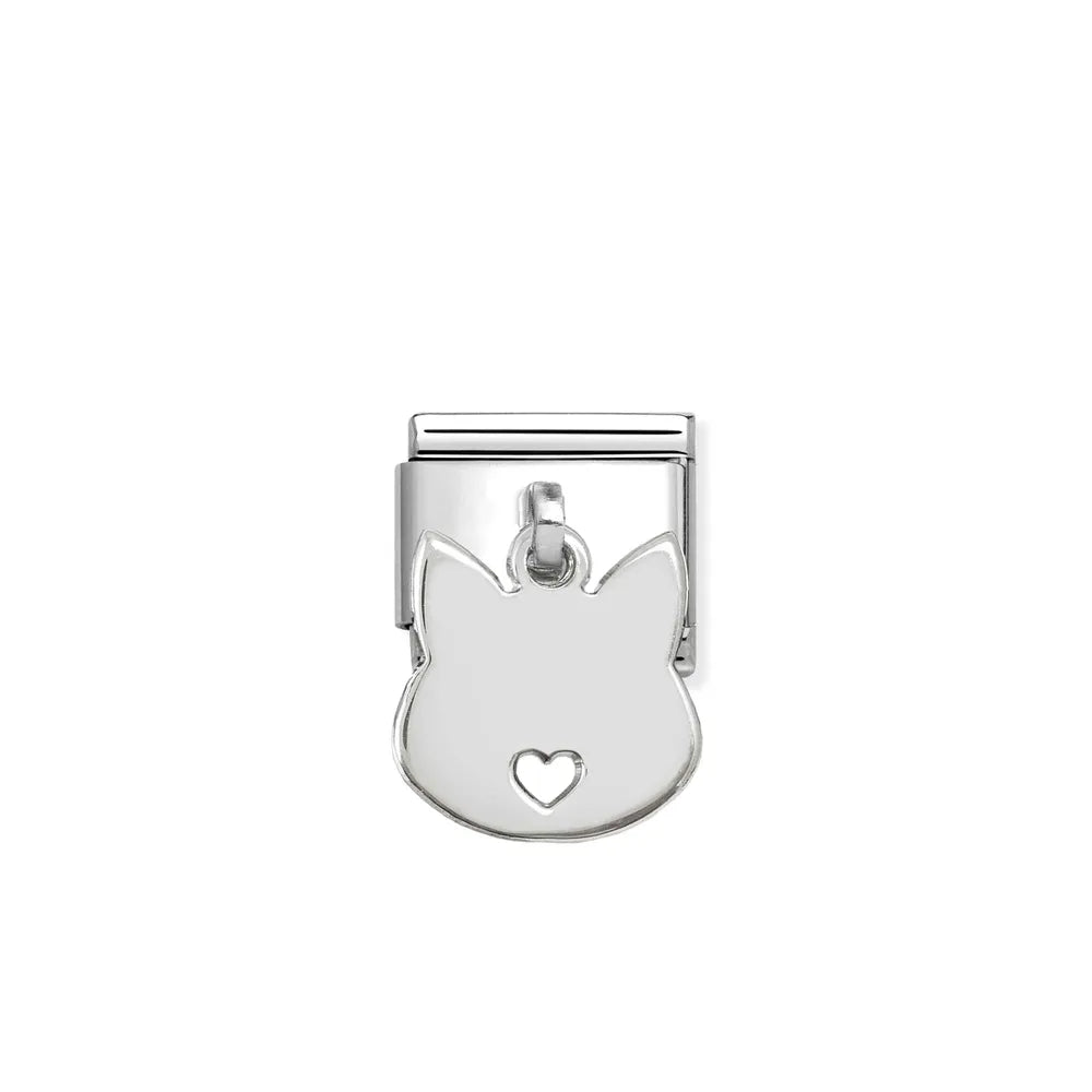 Nomination-pala Classic Silvershine Kissa Kaiverrettava Riipus 331801/15