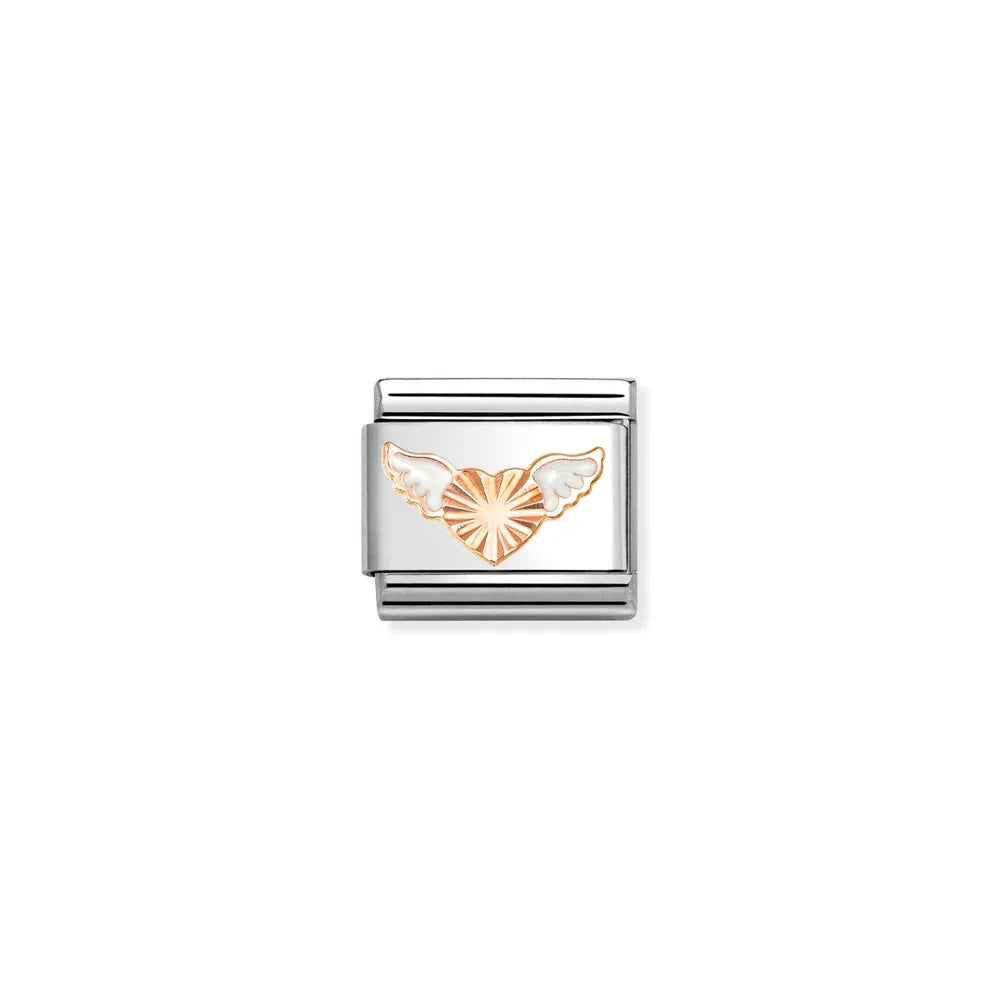 Nomination-pala Classic Rose Gold Siivekäs Sydän, Kaiverrettu 430202/46