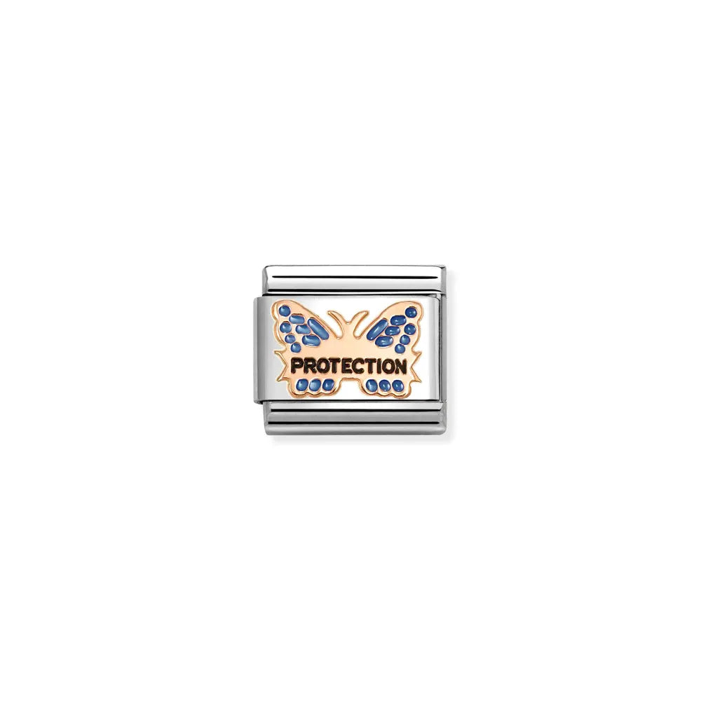 Nomination-pala Classic Rose Gold Sininen Perhonen, PROTECTION 430202/51
