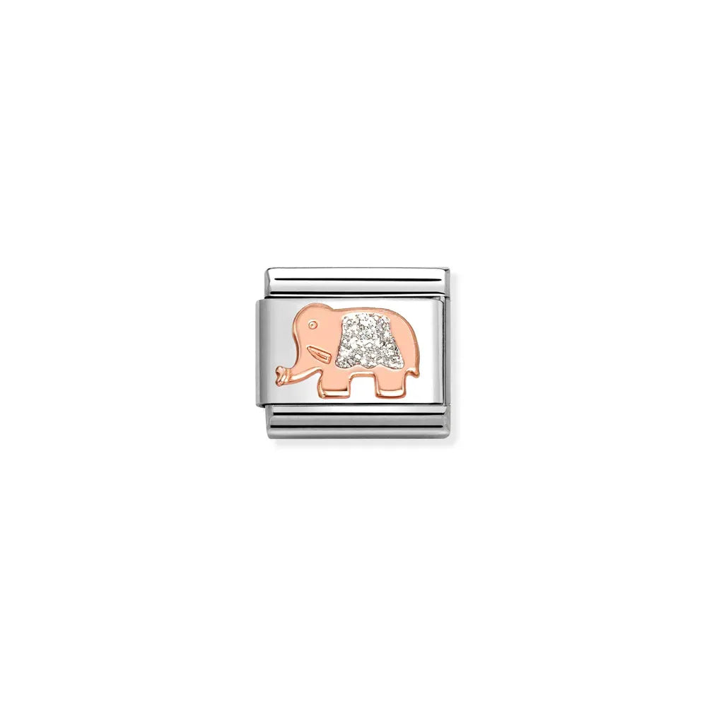 Nomination-pala Classic Rose Gold Elefantti Glitter 430205/36